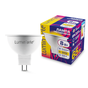 Светодиодная лампа Luminarte LSTD-MR16-8W3KGU5.3 8Вт 3000K GU5.3