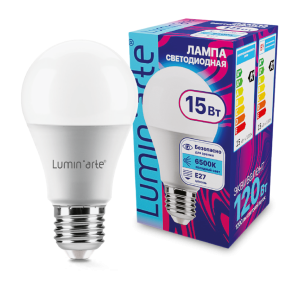Светодиодная лампа Luminarte LSTD-A60-15W6KE27 15Вт 6500K E27