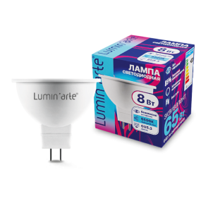Светодиодная лампа Luminarte LSTD-MR16-8W6KGU5.3 8Вт 6500K GU5.3