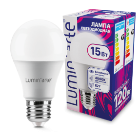 Светодиодная лампа Luminarte LSTD-A60-15W4KE27 15Вт 4000K E27